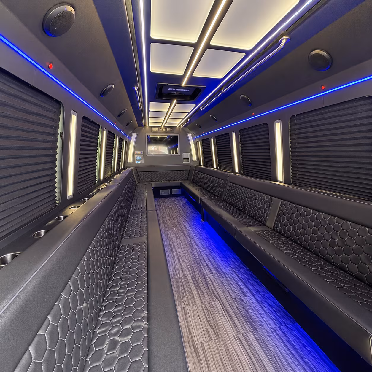 rochester 30 passenger party bus interior